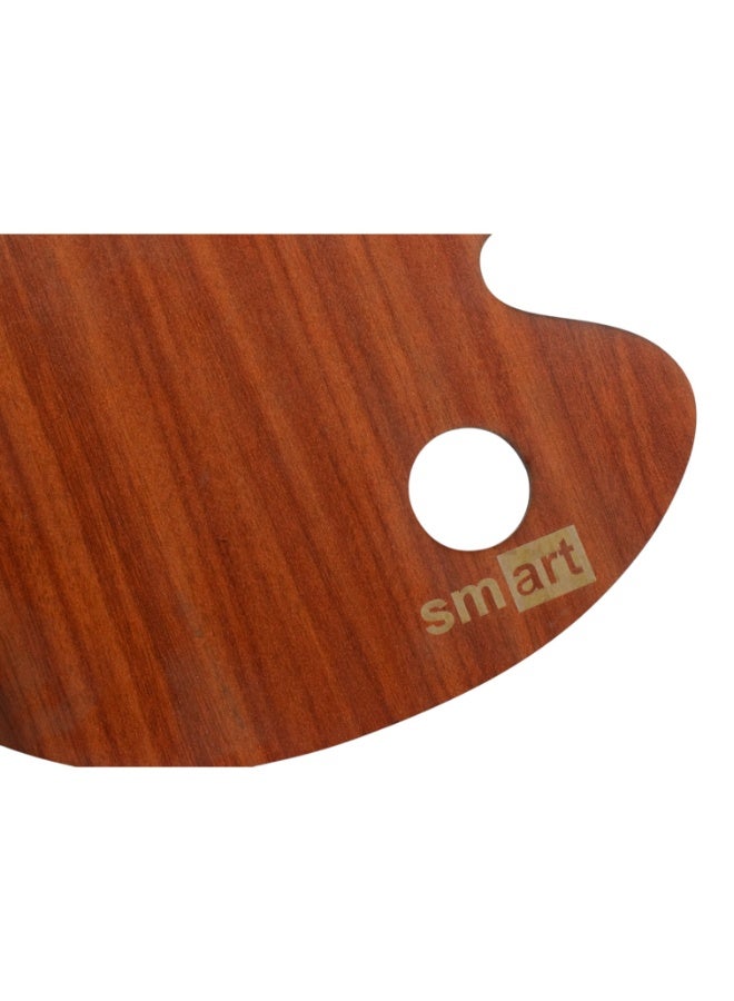 Smart Wooden Palette Oval Medium - Brown - Image 3